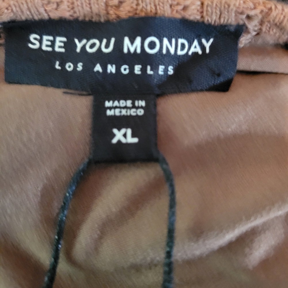See You Monday Tan Knit Dress - Picture 3 of 4